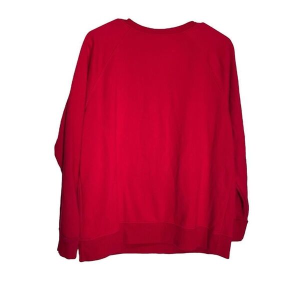 Time and Tru Your Dad Is My Cardio Graphic Crew Neck Raglan Sweatshirt Red Sz XL - Picture 6 of 6